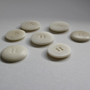 White Corozo Shirt Buttons, YWBUTTON