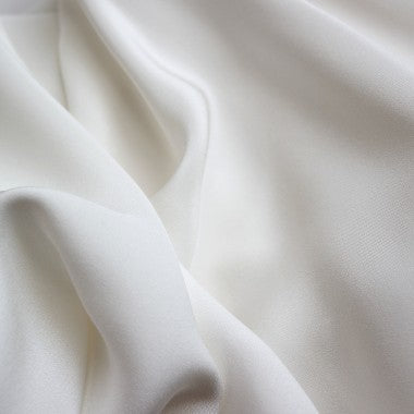 Heavy Silk Crepe De Chine in Natural White 40MM - East & Silk