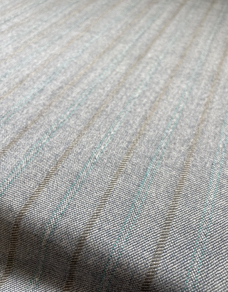 BELVEDERE 100% PRE-SHRUNK GREY WOOL WITH STRIPES