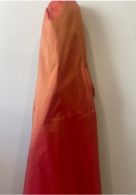 100% DUPION SILK - BURNT ORANGE