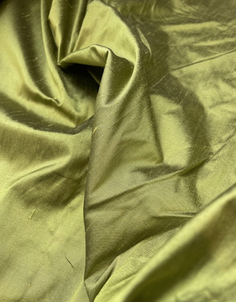 100% DUPION SILK - CHARTREUSE