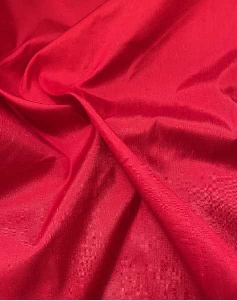 100% DUPION SILK - ROUGE