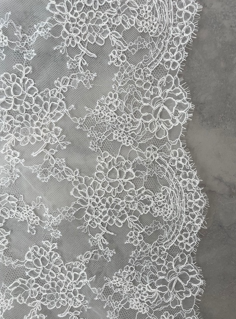 ISABELLA DOUBLE SCALLOPED CORDED LACE (2.8m length)