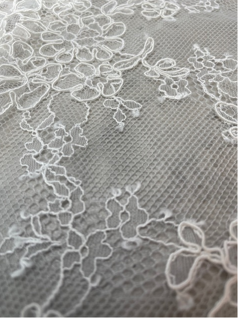 ISABELLA DOUBLE SCALLOPED CORDED LACE (2.8m length)